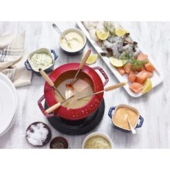 Staub Fondue Set 16 Cm, Kirsch-Rot -Heimische Küche Verkäufe 000010810