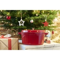Staub Cocotte 30 Cm, Rund, Kirsch-Rot, Gusseisen -Heimische Küche Verkäufe 000011021