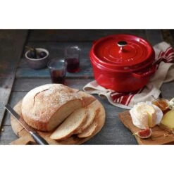 Staub Cocotte 24 Cm, Rund, Kirsch-Rot, Gusseisen -Heimische Küche Verkäufe 000017827