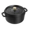 Staub Cocotte 24 Cm, Rund, Schwarz, Gusseisen