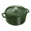 Staub Cocotte 24 Cm, Rund, Basilikum-Grün, Gusseisen