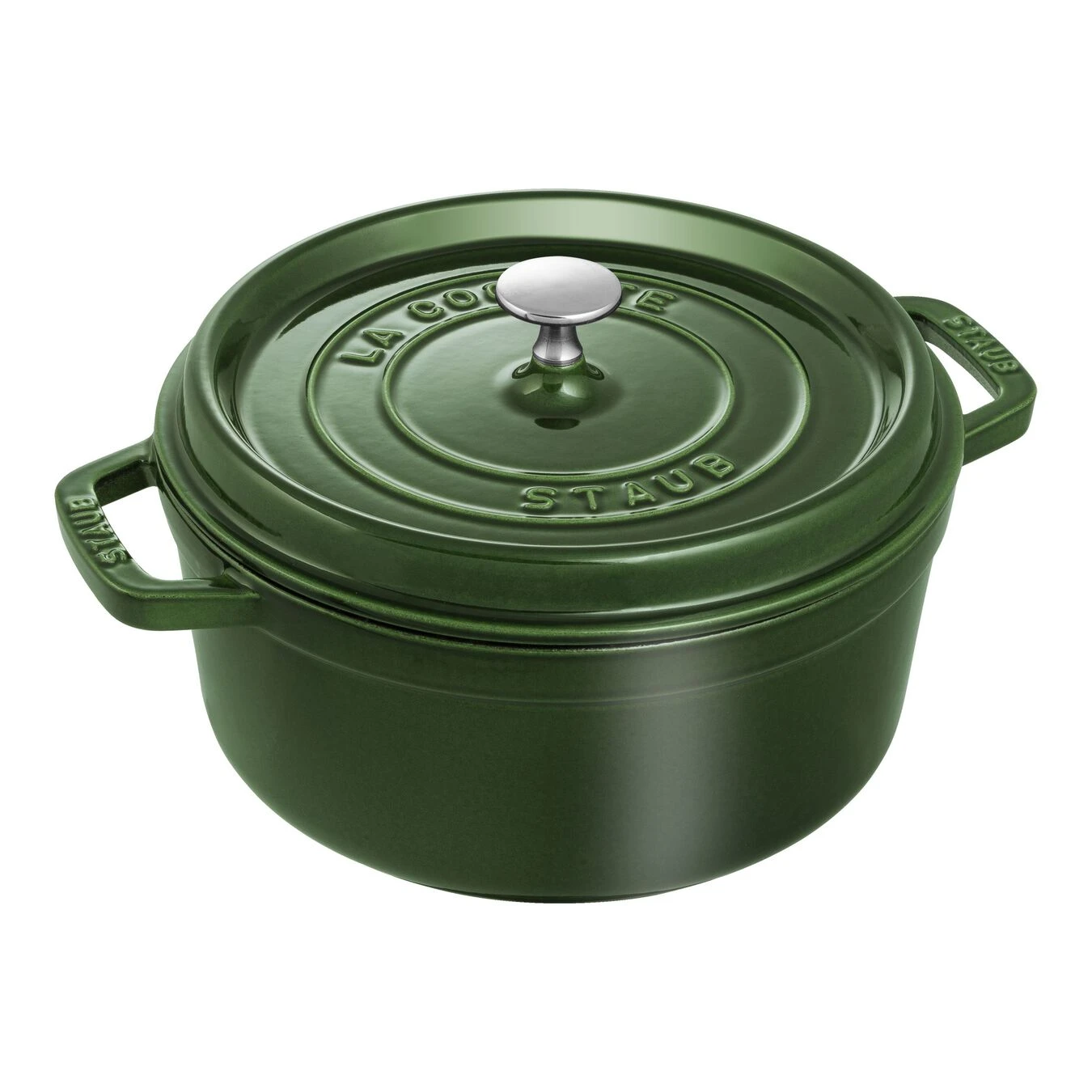 Staub Cocotte 24 Cm, Rund, Basilikum-Grün, Gusseisen 1 Staub Cocotte 24 Cm, Rund, Basilikum-Grün, Gusseisen