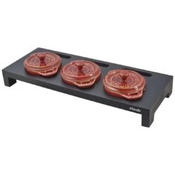 Staub Servierbrett Für 3 Mini-Cocottes, 42 Cm X 16 Cm, Fiberholz -Heimische Küche Verkäufe 11907 00 3