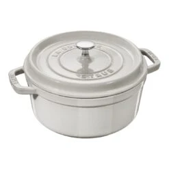 Staub Cocotte 20 Cm, Rund, Weisser Trüffel, Gusseisen
