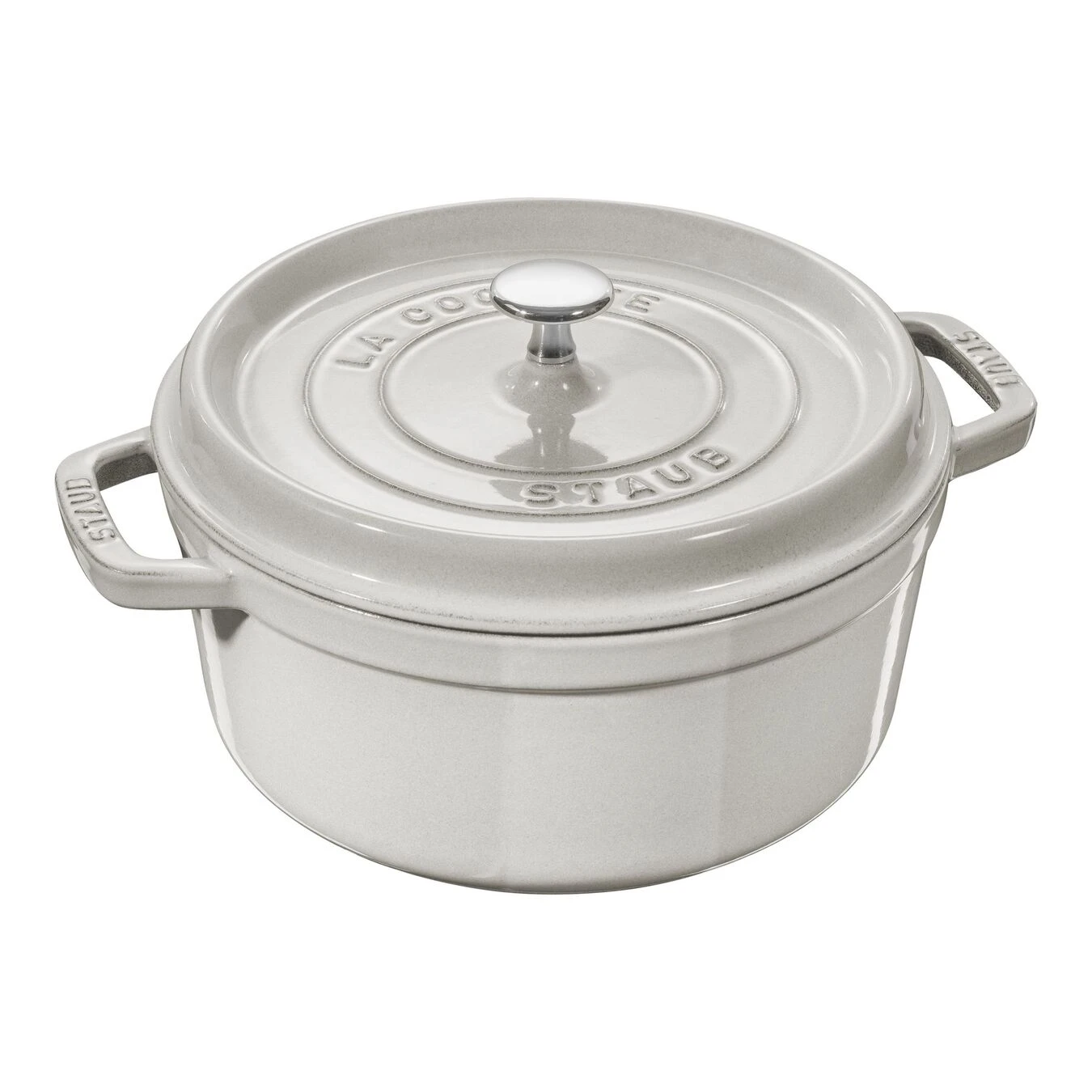Staub Cocotte 20 Cm, Rund, Weisser Trüffel, Gusseisen 1 Staub Cocotte 20 Cm, Rund, Weisser Trüffel, Gusseisen