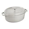 Staub Cocotte 33 Cm, Oval, Weisser Trüffel, Gusseisen
