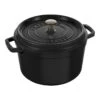 Staub Cocotte Tief 24 Cm, Rund, Schwarz, Gusseisen