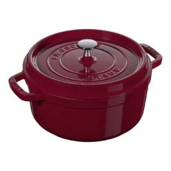 Staub Cocotte 22 Cm, Rund, Bordeaux, Gusseisen