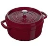 Staub Cocotte 24 Cm, Rund, Bordeaux, Gusseisen