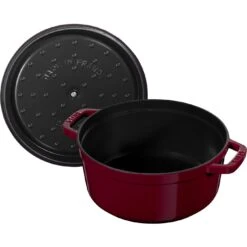 Staub Cocotte 24 Cm, Rund, Bordeaux, Gusseisen -Heimische Küche Verkäufe 40502294 5