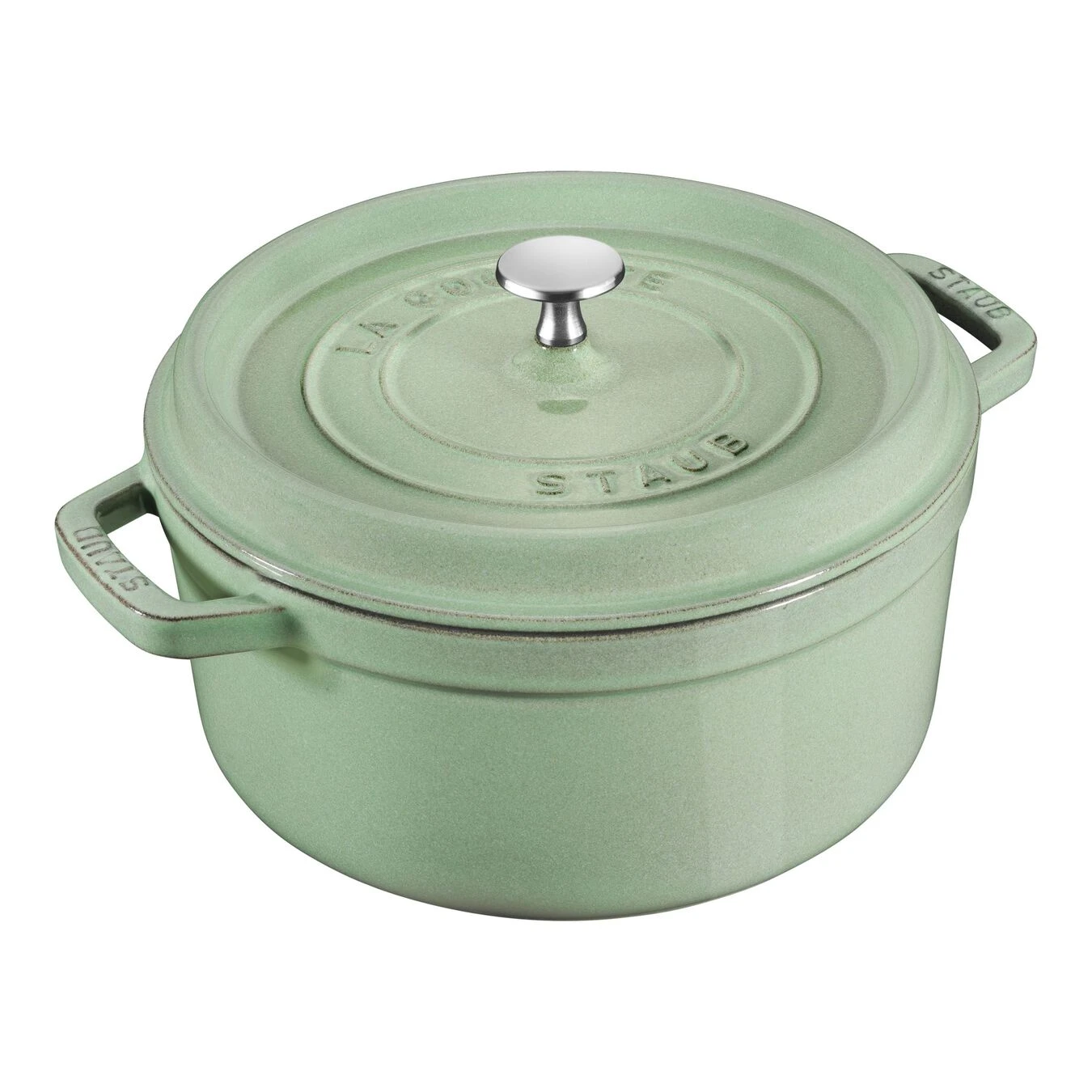 Staub Cocotte 26 Cm, Rund, Salbeigrün, Gusseisen 1 Staub Cocotte 26 Cm, Rund, Salbeigrün, Gusseisen
