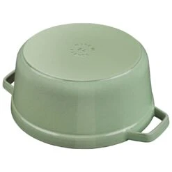Staub Cocotte 22 Cm, Rund, Salbeigrün, Gusseisen -Heimische Küche Verkäufe 40505 364 4 1