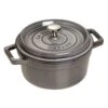 Staub Cocotte 22 Cm, Rund, Graphit-Grau, Gusseisen