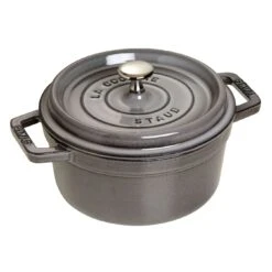 Staub Cocotte 20 Cm, Rund, Graphit-Grau, Gusseisen