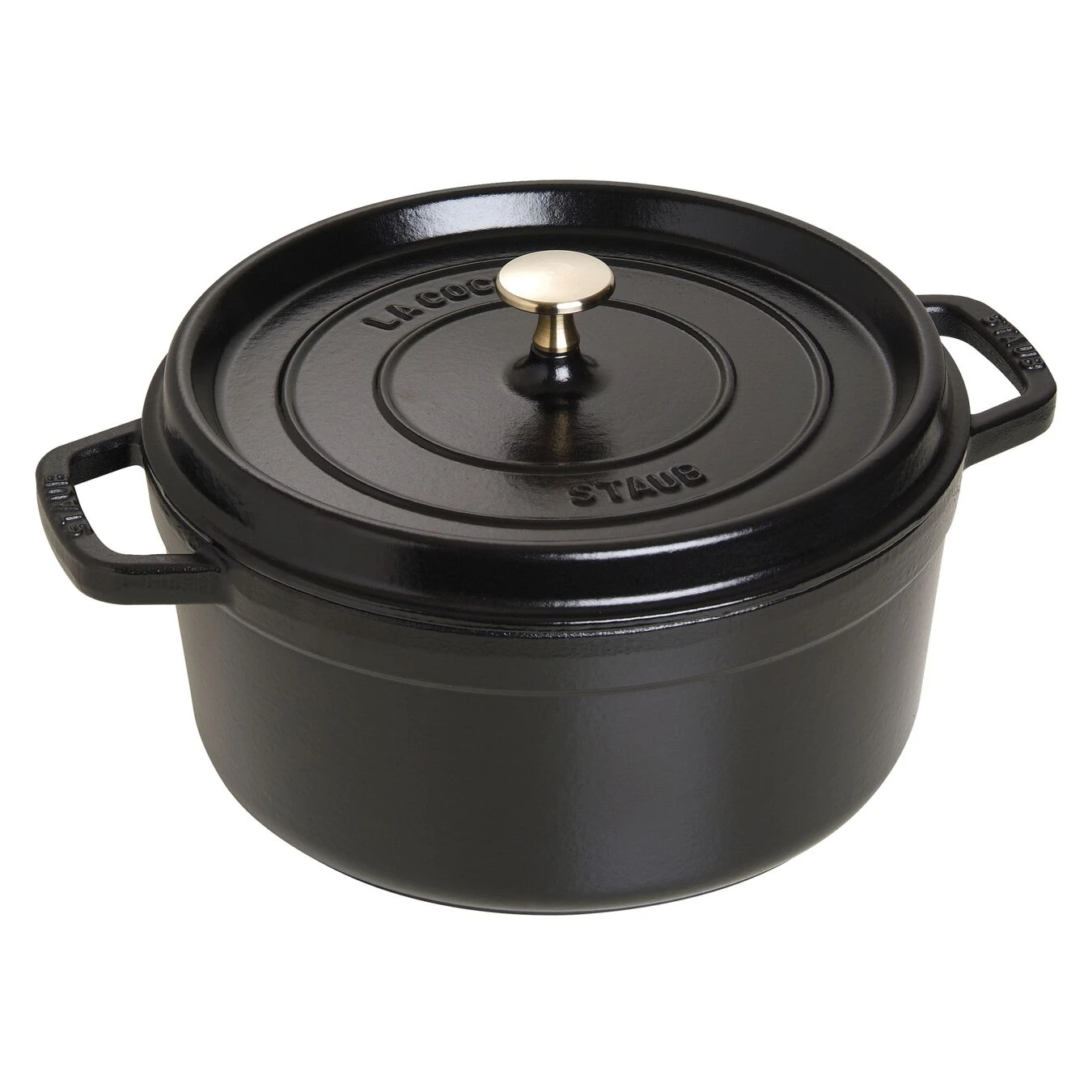 Staub Cocotte 26 Cm, Rund, Schwarz, Gusseisen 1 Staub Cocotte 26 Cm, Rund, Schwarz, Gusseisen