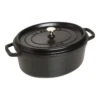 Staub Cocotte 31 Cm, Oval, Schwarz, Gusseisen
