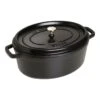 Staub Cocotte 33 Cm, Oval, Schwarz, Gusseisen