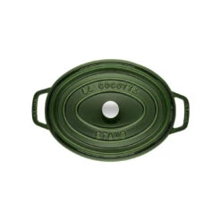 Staub Cocotte 33 Cm, Oval, Basilikum-Grün, Gusseisen -Heimische Küche Verkäufe 40509 363 0 2 2