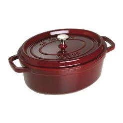 Staub Cocotte 33 Cm, Oval, Grenadine-Rot, Gusseisen -Heimische Küche Verkäufe 40509 364 0 2