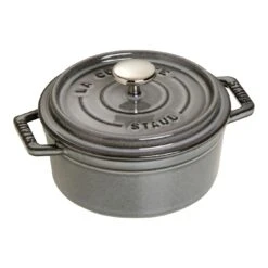 Staub Cocotte 12 Cm, Rund, Graphit-Grau, Gusseisen