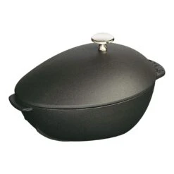 Staub Muscheltopf 25 Cm, Gusseisen, Schwarz