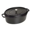 Staub Cocotte 41 Cm, Oval, Schwarz, Gusseisen