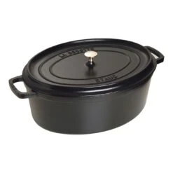 Staub Cocotte 41 Cm, Oval, Schwarz, Gusseisen