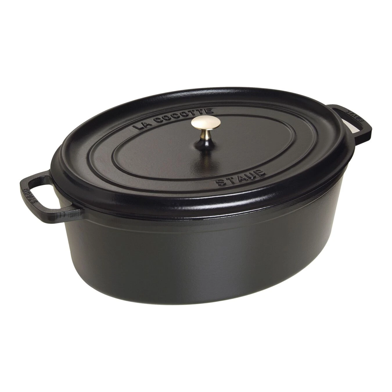Staub Cocotte 41 Cm, Oval, Schwarz, Gusseisen 1 Staub Cocotte 41 Cm, Oval, Schwarz, Gusseisen