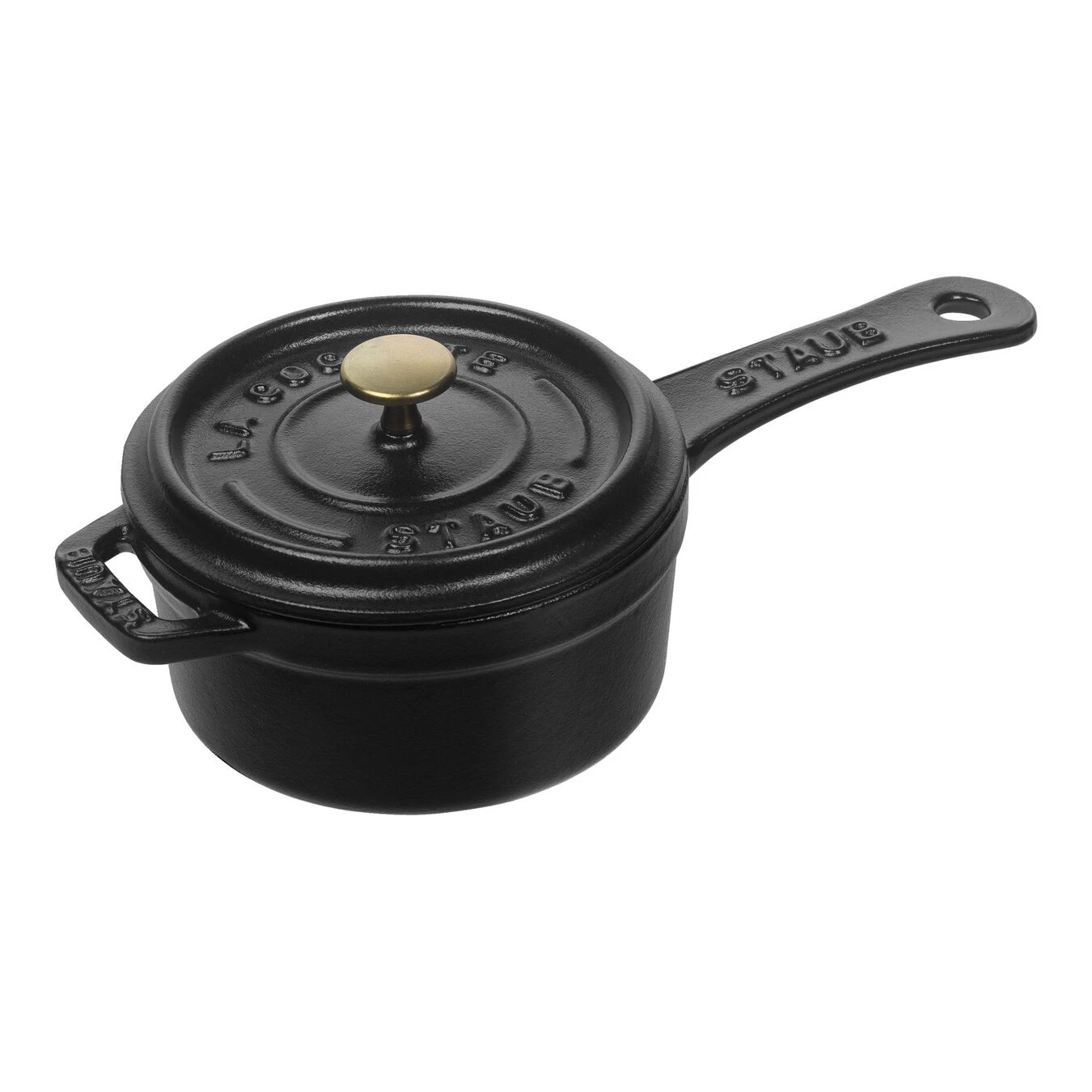 Staub Mini Stieltopf 10 Cm, Gusseisen, Schwarz 1 Staub Mini Stieltopf 10 Cm, Gusseisen, Schwarz
