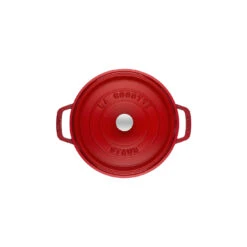 Staub Cocotte 22 Cm, Rund, Kirsch-Rot, Gusseisen -Heimische Küche Verkäufe 40509 814 0 2 2
