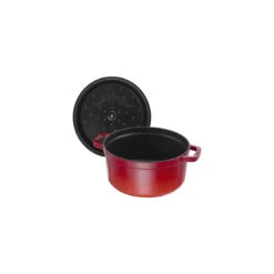 Staub Cocotte 30 Cm, Rund, Kirsch-Rot, Gusseisen -Heimische Küche Verkäufe 40509 814 0 5