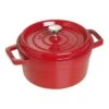 Staub Cocotte 22 Cm, Rund, Kirsch-Rot, Gusseisen