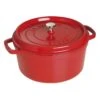 Staub Cocotte 28 Cm, Rund, Kirsch-Rot, Gusseisen