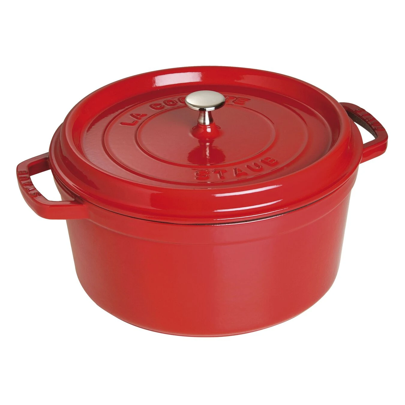 Staub Cocotte 28 Cm, Rund, Kirsch-Rot, Gusseisen 1 Staub Cocotte 28 Cm, Rund, Kirsch-Rot, Gusseisen