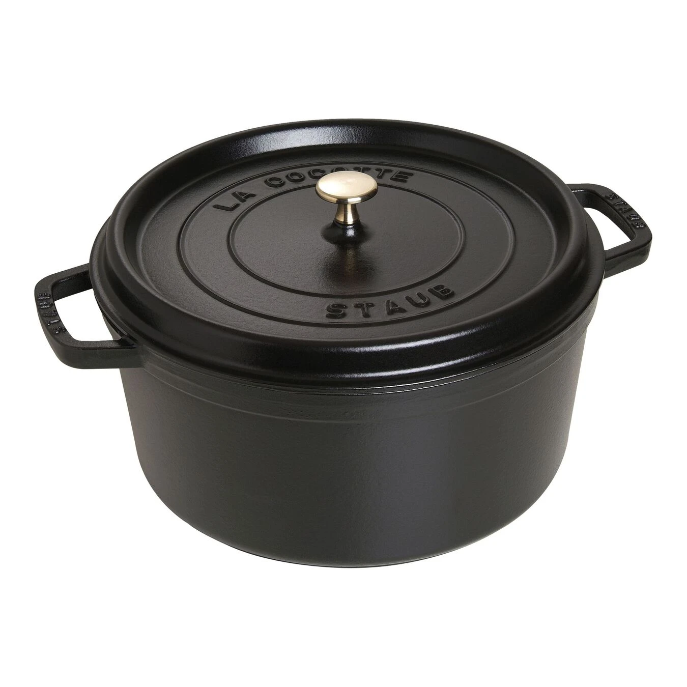 Staub Cocotte 30 Cm, Rund, Schwarz, Gusseisen 1 Staub Cocotte 30 Cm, Rund, Schwarz, Gusseisen