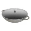 Staub Wok Mit Glasdeckel 37 Cm, Gusseisen