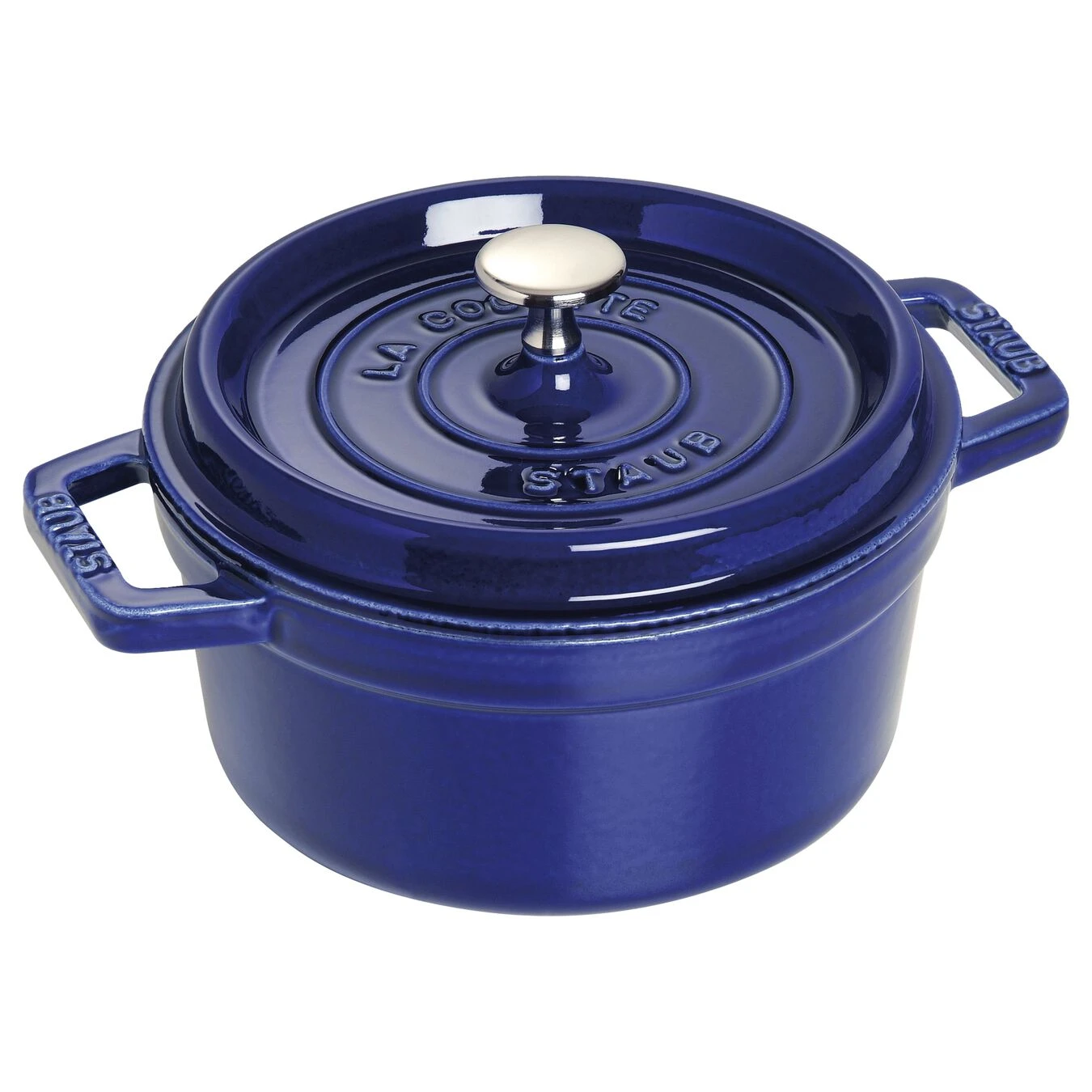 Staub Cocotte 20 Cm, Rund, Dunkelblau, Gusseisen 1 Staub Cocotte 20 Cm, Rund, Dunkelblau, Gusseisen