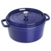 Staub Cocotte 28 Cm, Rund, Dunkelblau, Gusseisen