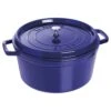 Staub Cocotte 30 Cm, Rund, Dunkelblau, Gusseisen