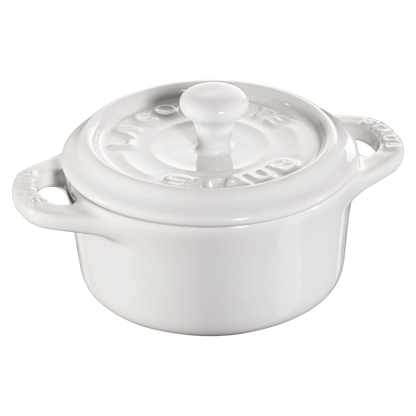 Staub Mini Cocotte 10 Cm, Rund, Reinweiß, Keramik 1 Staub Mini Cocotte 10 Cm, Rund, Reinweiß, Keramik