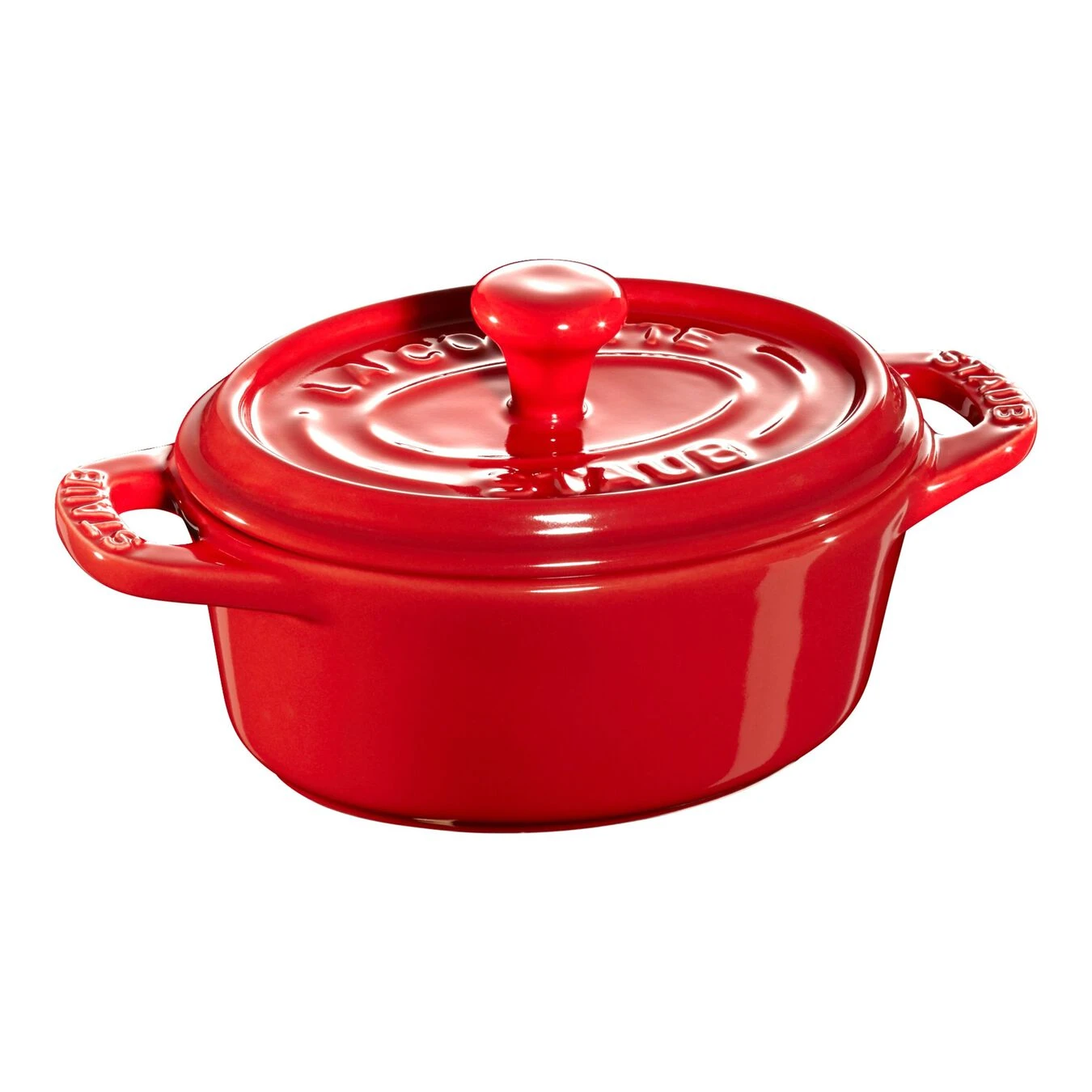 Staub Mini Cocotte 10 Cm, Oval, Kirsch-Rot, Keramik 1 Staub Mini Cocotte 10 Cm, Oval, Kirsch-Rot, Keramik