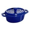 Staub Mini Cocotte 10 Cm, Oval, Dunkelblau, Keramik