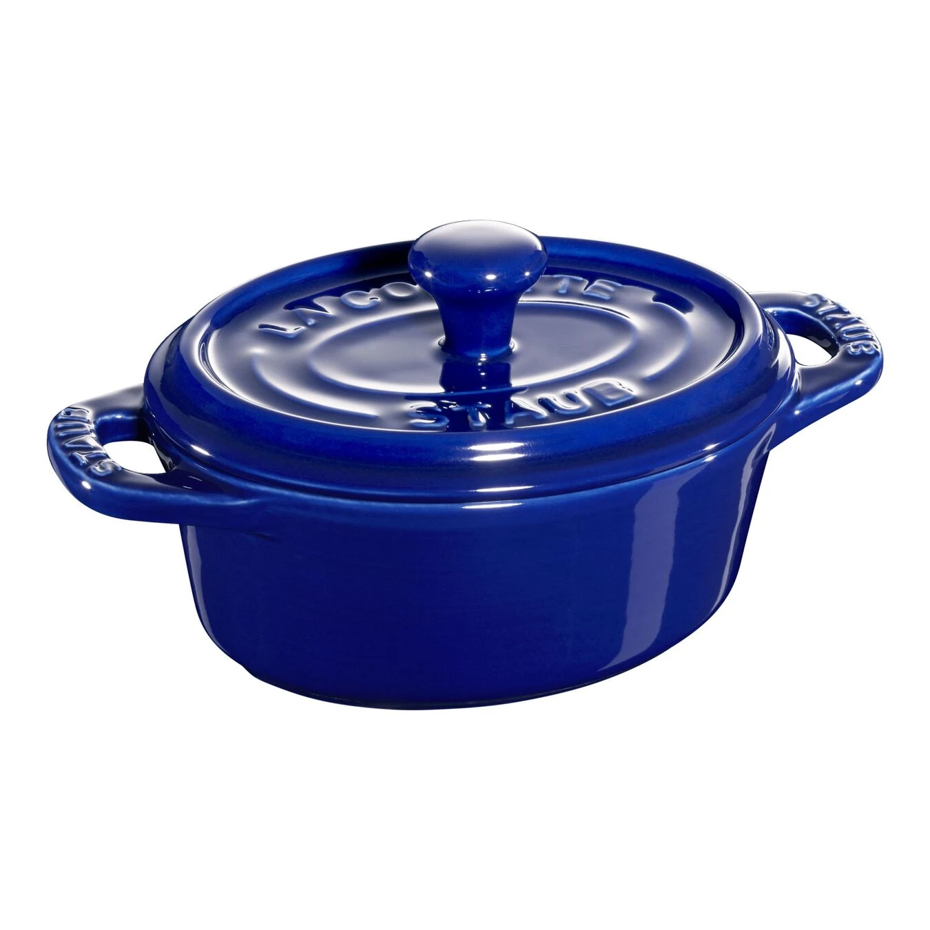 Staub Mini Cocotte 10 Cm, Oval, Dunkelblau, Keramik 1 Staub Mini Cocotte 10 Cm, Oval, Dunkelblau, Keramik