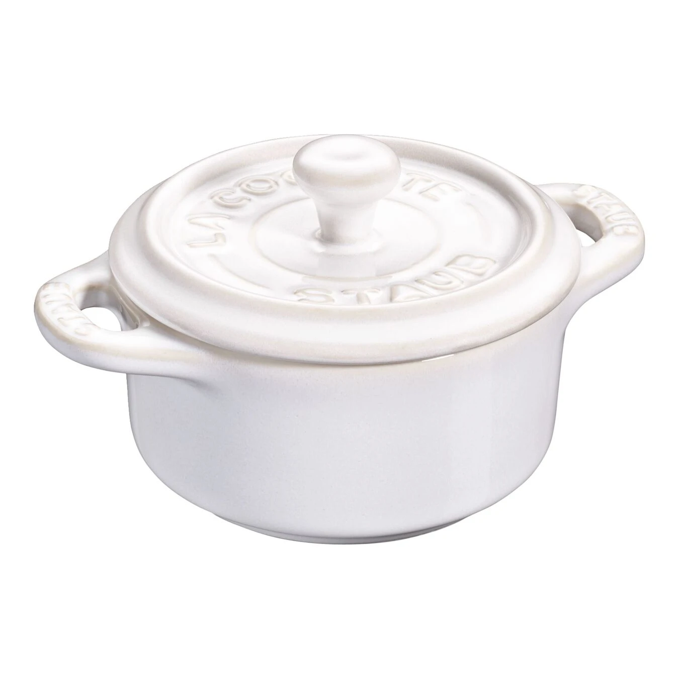 Staub Mini Cocotte 10 Cm, Rund, Elfenbein-Weiß, Keramik 1 Staub Mini Cocotte 10 Cm, Rund, Elfenbein-Weiß, Keramik