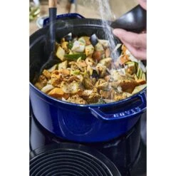 Staub Cocotte 28 Cm, Rund, Dunkelblau, Gusseisen -Heimische Küche Verkäufe 424418292
