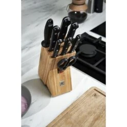 Zwilling Messerblockset 9-tlg, Natur -Heimische Küche Verkäufe 424420640