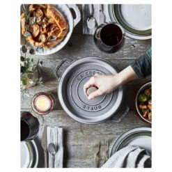 Staub Cocotte 24 Cm, Rund, Graphit-Grau, Gusseisen -Heimische Küche Verkäufe 750030969