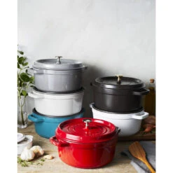 Staub Cocotte 24 Cm, Rund, Graphit-Grau, Gusseisen -Heimische Küche Verkäufe 750031056