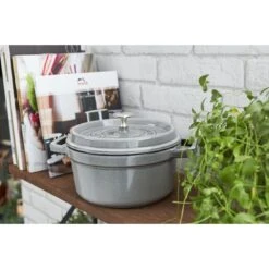 Staub Cocotte 18 Cm, Rund, Graphit-Grau, Gusseisen -Heimische Küche Verkäufe 750032230