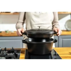 Staub Kochtopfset 2-tlg, Gusseisen -Heimische Küche Verkäufe 750044634